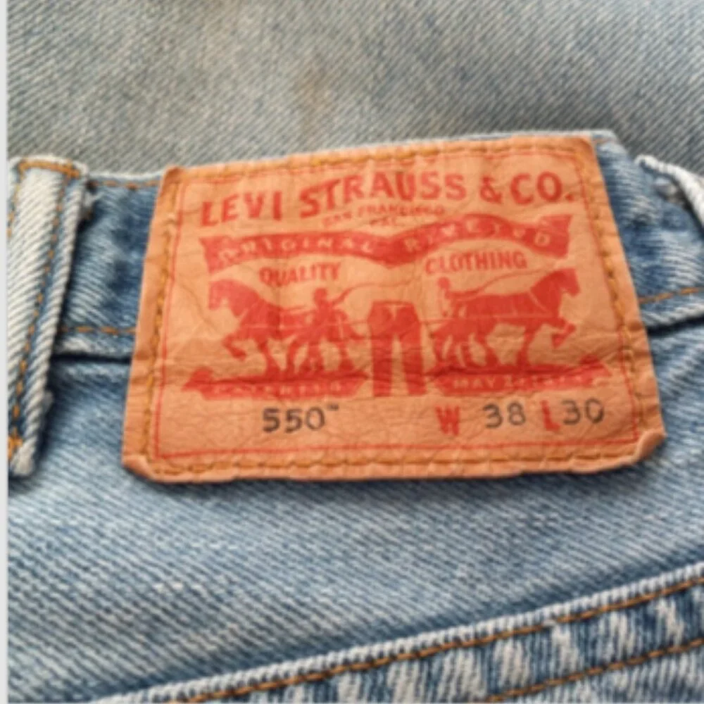 Levi’s 550 Jeans Men 38x30 Relaxed Fit Straight Leg Medium Wash Denim